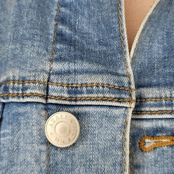 Denim Lace-Up Women's Jacket - Picture 2 of 11